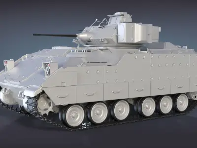 M2A2 Bradley High-Poly 3D model