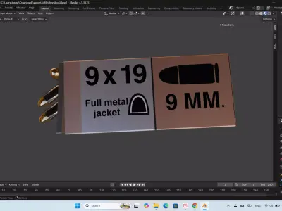 Small pistol ammunition box 3D model 3D model