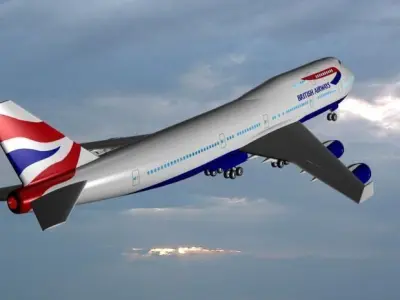 British Airways 747 - 400 3D model