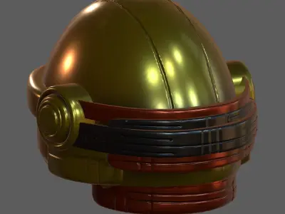 Gas mask helmet 3d model scifi Low-poly  Low-poly 3D model 543