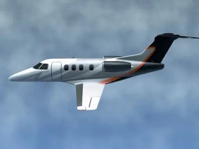 Embraer Phenom 100 business jet Low-poly 3D model