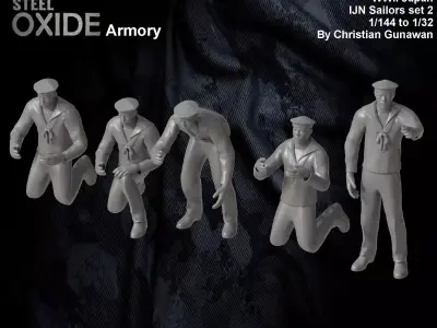 WWII IJN sailors set 2 3D print model