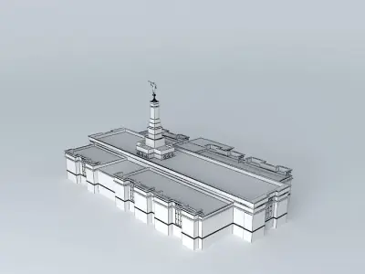 Templo Mormon (M). Free 3D model
