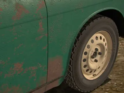 DATSUN 510 - Rally Car - Blue Bird -  Coupe - rust - ratrod 3D model