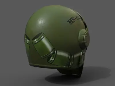 Helmet scifi military combat  Low-poly 3D model