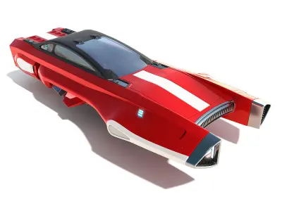 Flying racing car 3D model