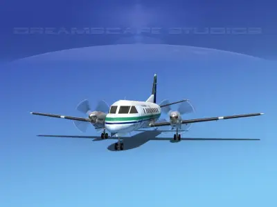 SAAB 340 Air New Zealand Link 3D model
