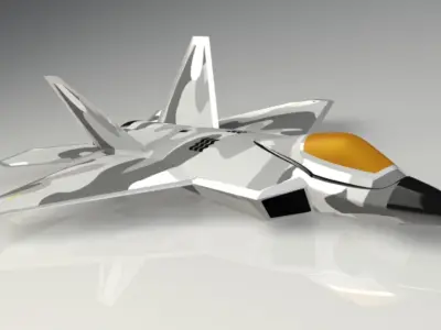 Lockheed Martin F-22 Raptor Fighter Jet Model 3D model