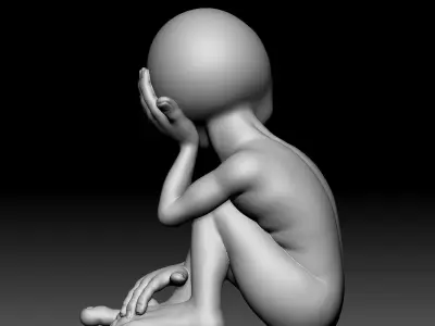 Alien Statue - 040 3D print model