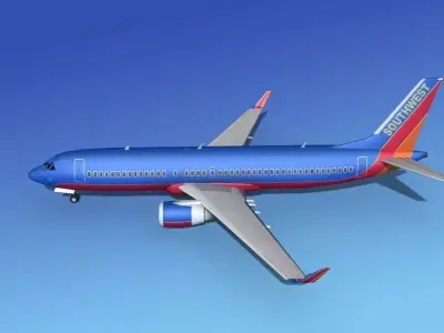 Boeing 737-800 Southwest Airlines 3D model