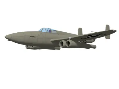 Heinkel He 280 V1 with Argus 3D model