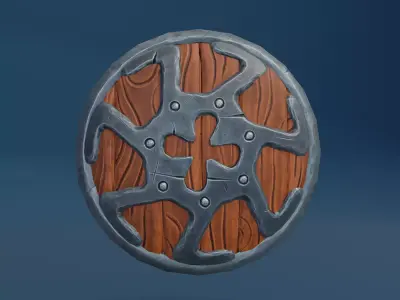 Stylized Shield low poly game ready Low-poly 3D model