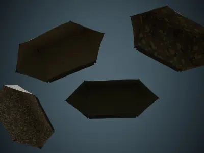 Tent 4A Low-poly 3D model