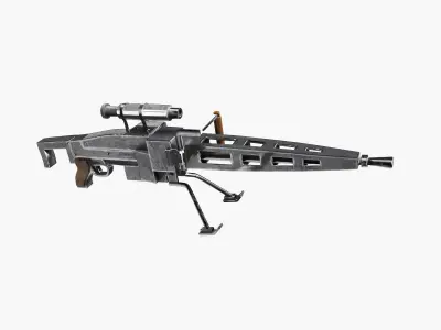 Old Machine Gun 3D model