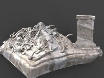 Graveyard zombies ground 3 3D model