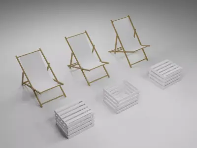 Sun loungers Free 3D model