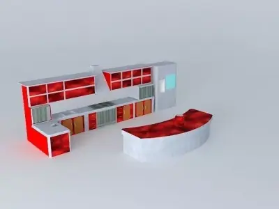 kitchen set style ELcom corp Free 3D model