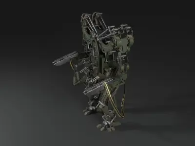 Robot Sci-Fi Machine APU Matrix Low-poly 3D model