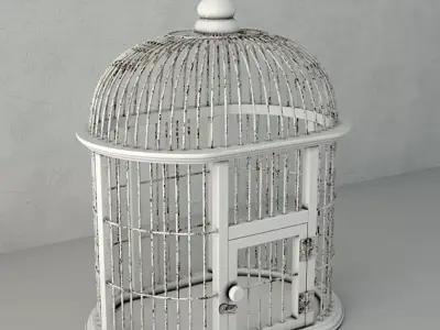 Decorative Bird Cage by ZARA HOME 3D model