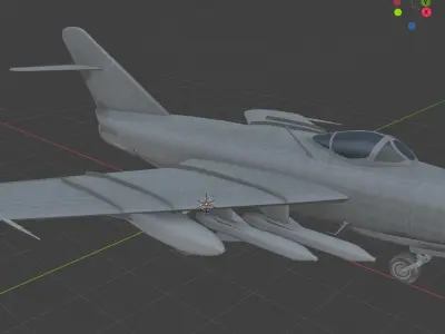 air mig17 Low-poly 3D model
