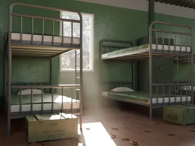 Military Barrack 3D model