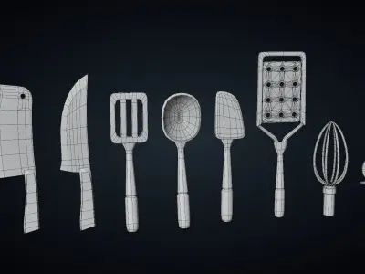 Kitchen Utensils - Stylized Kitchen Pack - Part 9 Low-poly 3D model