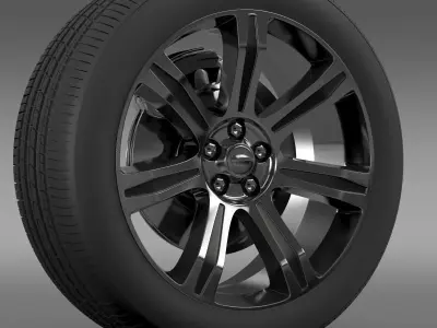 RangeRover Autobiography black wheel 3D model