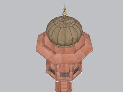 indian minar tower 3D model