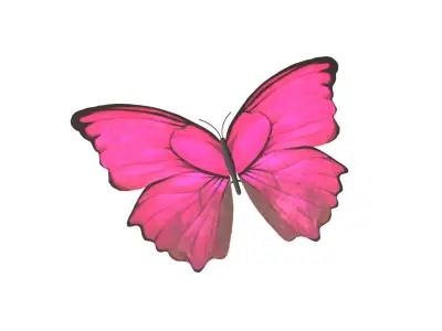 Butterfly v1 002 Low-poly 3D model