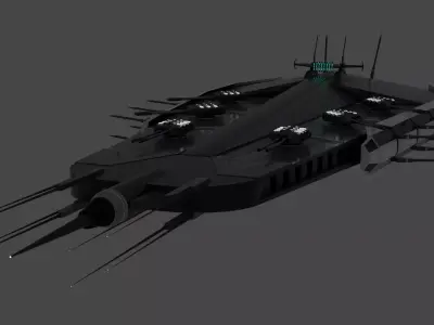 Scimitar-class Attack destroyer Low-poly 3D model