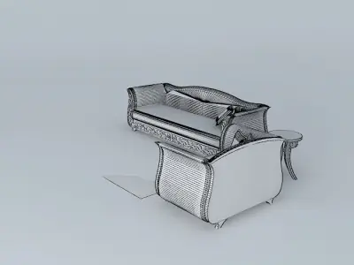 COUCH sofa and chair Free 3D model