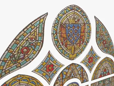 Stained Glass Low-poly 3D model