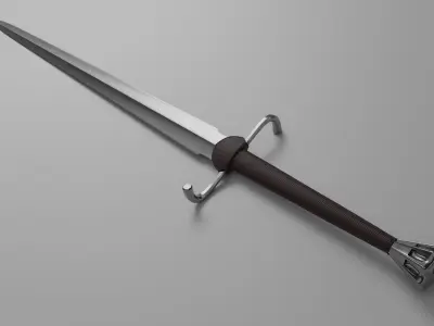 Svante Longsword Low-poly 3D model