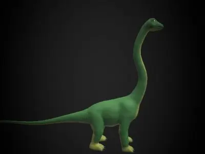 Cartoon Diplodocus Dinosaur Low-poly 3D model