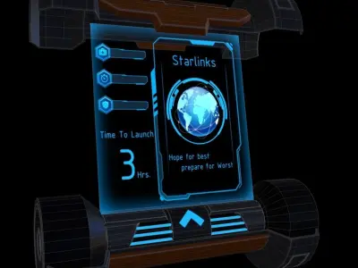 Sci-Fi Drone Scroll Messenger 3D Model Low-poly 3D model