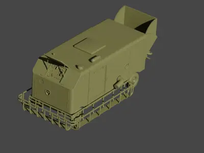 RAF STAD 250 Aircraft Air Starter Trolley 3D print model