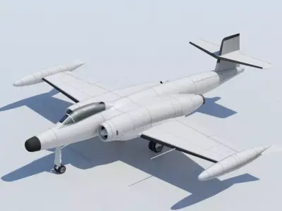 Avro Canada CF-100 Canuck Low Poly Static Blank Low-poly 3D model