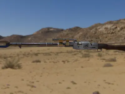 star Wars mandalorian RIFLE 3D model