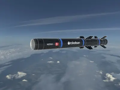 Mizrak-U Anti-Tank Missile Low-poly 3D model