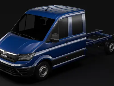 MAN TGE Chassi DoubleCab L2 2017 3D model