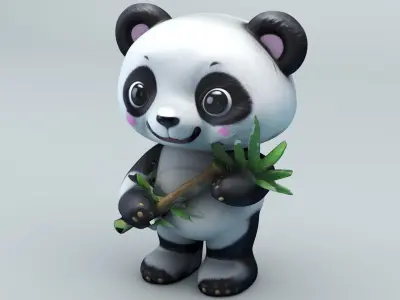 Kawaii Club Cute Panda 3D model