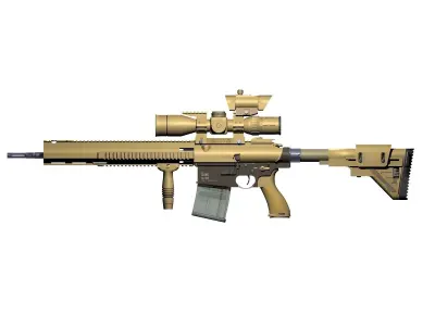 Heckler Koch G28 sniper rifle 3D model