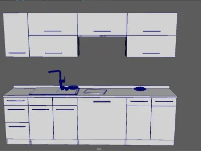 Modern Bathroom Set 3D Model  Low-poly 3D model