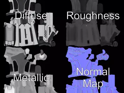 Sleek Silver Handgun model pack Low-poly 3D model