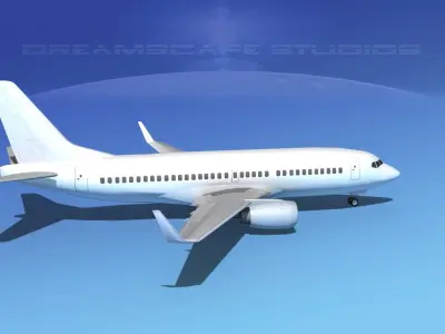 Boeing 737-300 LP SS Low-poly 3D model