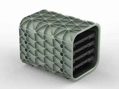 AERO SPACE HARD DRIVE ENCLOSURES - SSD - HDD - 4 OR 6 DRIVE 3D print model