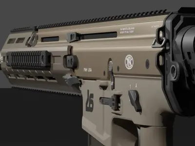 Custom FN SCAR-H Mk17 3D model