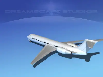 Boeing 717-200 LP SS Low-poly 3D model