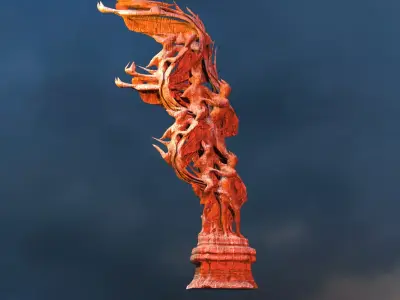 Dantes Inferno Wraith stone Low-poly 3D model