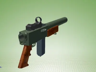 Suppressed Ruger10-22 Free 3D model